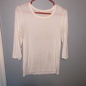 Quarter sleeve white shirt